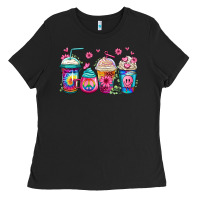 Black tie dye hippie coffee cups Ladies Tee - Jasminsmagicworld