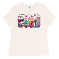 Bone tie dye hippie coffee cups Ladies Tee - Jasminsmagicworld