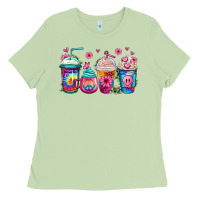 Matcha tie dye hippie coffee cups Ladies Tee - Jasminsmagicworld