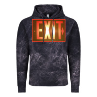 Cloud Black exit sign   hippie Vintage Hoodie - lanVoArt