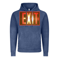 Vintage Denim exit sign   hippie Vintage Hoodie - lanVoArt