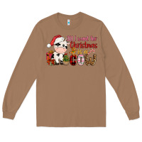 Toasted Coconut all want for christmas is a cow Long Sleeve Tee - CowGirlArtShop