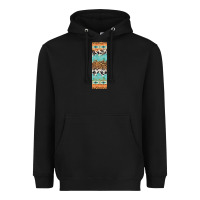 Black fall pattern Heavyweight Hoodie - Artiststas