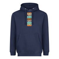 Navy fall pattern Heavyweight Hoodie - Artiststas