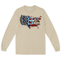 Mushroom usa american flag background Long Sleeve Tee - Jasminsmagicworld