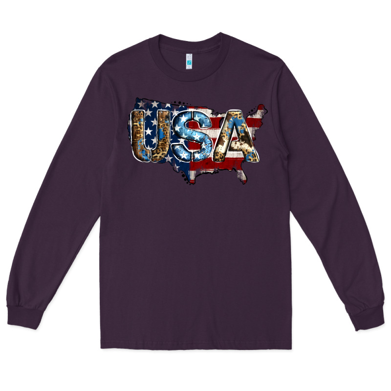Usa American Flag Background Long Sleeve Tee by Jasminsmagicworld | Teevron
