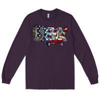 Plum usa american flag background Long Sleeve Tee - Jasminsmagicworld
