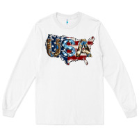 White usa american flag background Long Sleeve Tee - Jasminsmagicworld