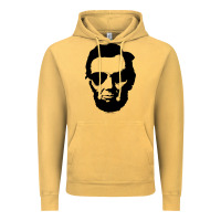 Vintage Mustard cool abe lincoln with aviator sunglasses black Vintage Hoodie - lanVoArt
