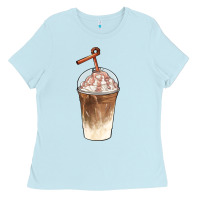 Baby Blue iced coffee with cream Ladies Tee - BarkalooDesign