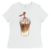 White iced coffee with cream Ladies Tee - BarkalooDesign