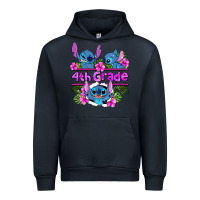 Navy preview flower stitch  4th grade Urban Hoodie - AdoDesignShop