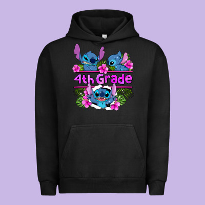 Preview Flower Stitch  4th Grade Urban Hoodie Designed By Adodesignshop