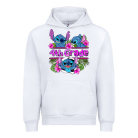 White preview flower stitch  4th grade Urban Hoodie - AdoDesignShop