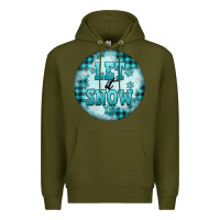 Army Green let it snow Premium Hoodie - FaDigitalArtStudio