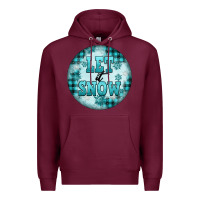 Burgundy let it snow Premium Hoodie - FaDigitalArtStudio