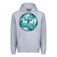 Heather Grey let it snow Premium Hoodie - FaDigitalArtStudio