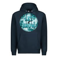 Navy let it snow Premium Hoodie - FaDigitalArtStudio