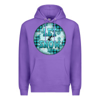Purple let it snow Premium Hoodie - FaDigitalArtStudio