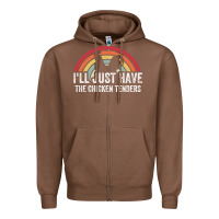 Chestnut I'll Just Have The Chicken Tenders Zipper Hoodie - lanVoArt