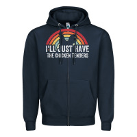Navy I'll Just Have The Chicken Tenders Zipper Hoodie - lanVoArt