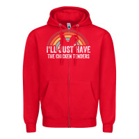 Red I'll Just Have The Chicken Tenders Zipper Hoodie - lanVoArt