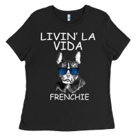 Black Livin' la vida Frenchie Ladies Tee - Bettercallsaul
