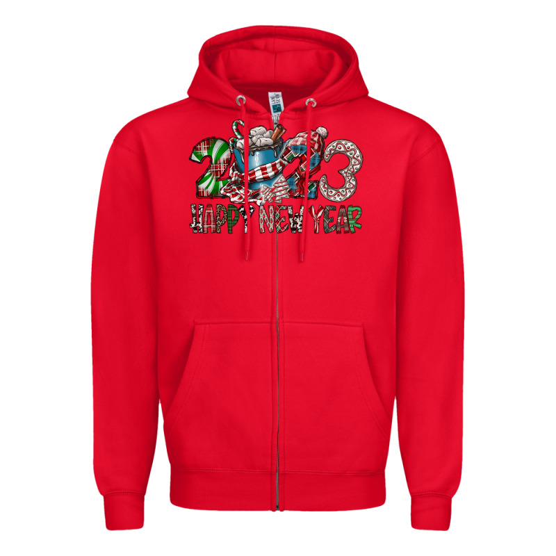 2023 Happy New Year Zipper Hoodie by CowhideDigitalArt | Teevron