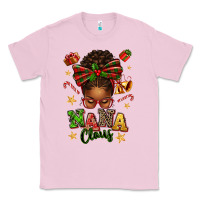Bubblegum Pink Nana Claus Afro Messy Bun Classic Tee - texasbilliewilder