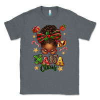 Charcoal Heather Nana Claus Afro Messy Bun Classic Tee - texasbilliewilder