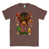 Chestnut Nana Claus Afro Messy Bun Classic Tee - texasbilliewilder