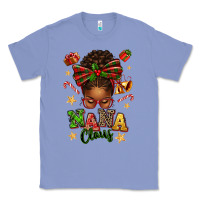 Colony Blue Nana Claus Afro Messy Bun Classic Tee - texasbilliewilder