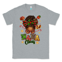 Heather Grey Nana Claus Afro Messy Bun Classic Tee - texasbilliewilder