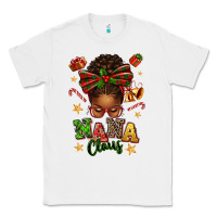 White Nana Claus Afro Messy Bun Classic Tee - texasbilliewilder