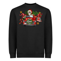 Black merry christmas truck gnomies Heavyweight Sweatshirt - FaDigitalArtStudio