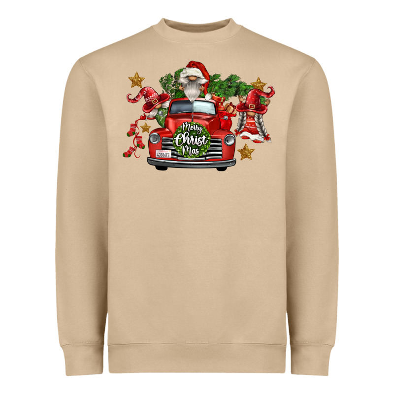 Merry Christmas Truck Gnomies Heavyweight Sweatshirt by FaDigitalArtStudio | Teevron