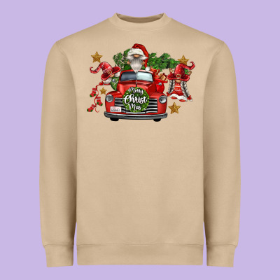 Merry Christmas Truck Gnomies Heavyweight Sweatshirt Designed By Fadigitalartstudio