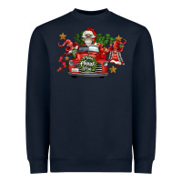 Navy merry christmas truck gnomies Heavyweight Sweatshirt - FaDigitalArtStudio