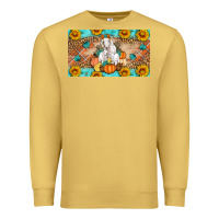 Antique Gold Goat Family Fall Pumpkins Premium Sweatshirt - Artiststas
