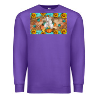 Purple Goat Family Fall Pumpkins Premium Sweatshirt - Artiststas