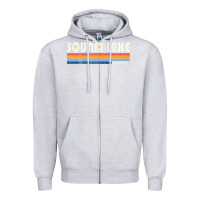 Heather Grey Vintage 70S 80S Style Squam Lake Nh Zipper Hoodie - lanVoArt
