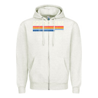 Oatmeal Heather Vintage 70S 80S Style Squam Lake Nh Zipper Hoodie - lanVoArt