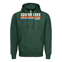 Sports Green Vintage 70S 80S Style Squam Lake Nh Zipper Hoodie - lanVoArt