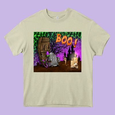 Boo Mousepad Heavy Core Tee Designed By Bundleandbundleshop