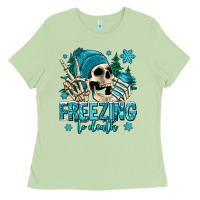 Matcha freezing to death winter skull Ladies Tee - Jasminsmagicworld