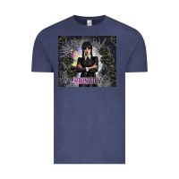 Vintage Denim gothic girl with black rose Vintage Tee - TumblerDesignByShophia