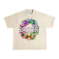 Sandshell Easter with eggs and daisy Easter Day Urban Heavy Tee - HowdyJamesFarm