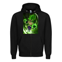 Black legendary broly supersaiyajin poster travel Zipper Hoodie - lanVoArt