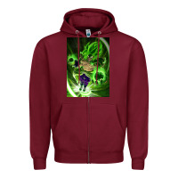 Burgundy legendary broly supersaiyajin poster travel Zipper Hoodie - lanVoArt
