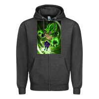 Charcoal Heather legendary broly supersaiyajin poster travel Zipper Hoodie - lanVoArt